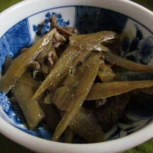 牛肉とゴボウの炒め煮★柚子胡椒風味